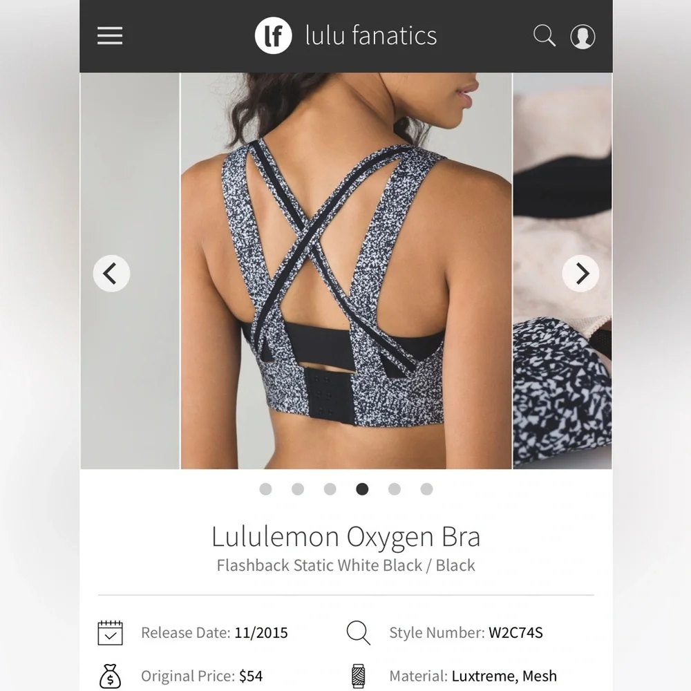Lululemon Oxygen Bra